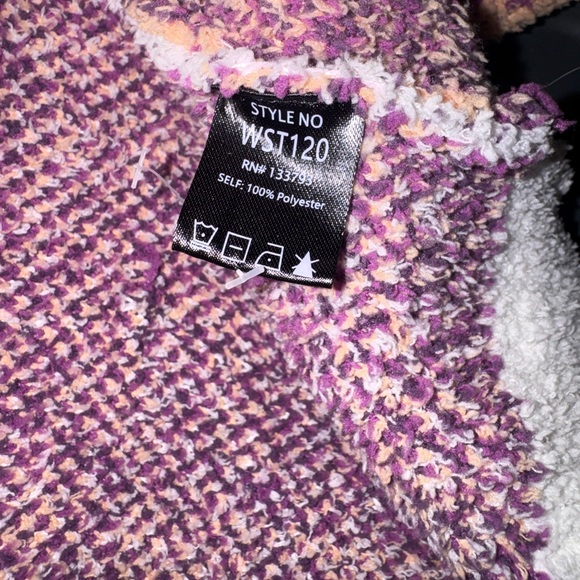 POL Butterfly & Leopard Colorblock Cardigan Sweater Oversized Boho Cozy - Picture 6 of 6